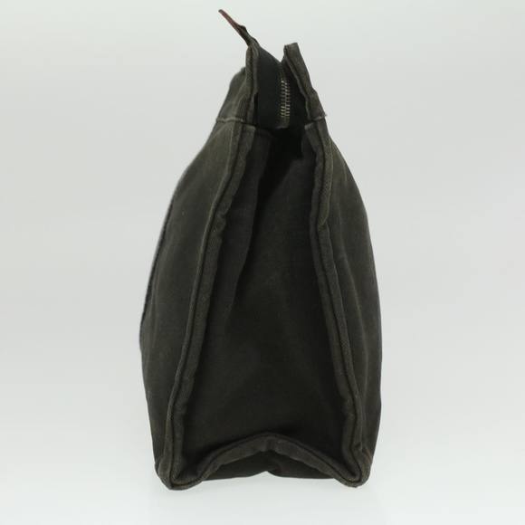 HERMES Fourre Tout Clutch Bag Canvas Black 2110-23 Auth fm2098 - Picture 3 of 10